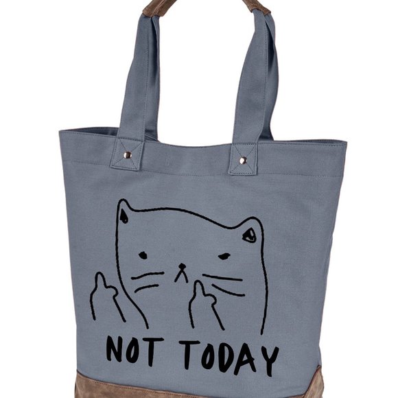 Not today quality tote bag by Authentic pigment - Picture 1 of 5